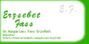 erzsebet fass business card